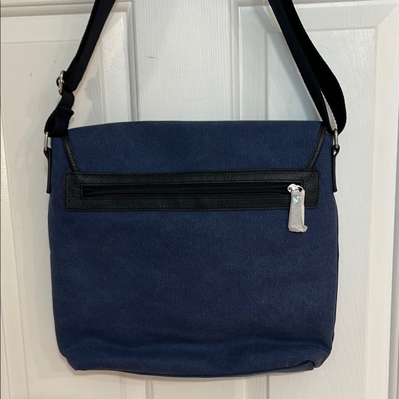 Levenger Blue Crossbody/Messenger Bag - Picture 2 of 10